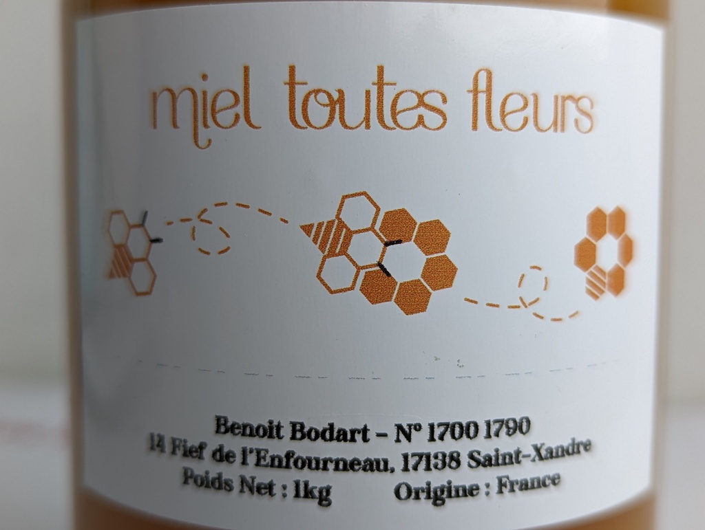 Miel toutes fleurs de l'enfourneau - Benoît Bodard - 1 kg