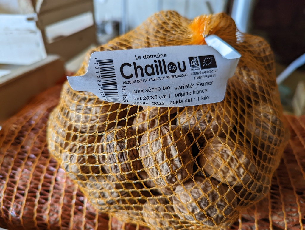 Noix Sèches Fernor AB cat 28/32 Filet de 1kg - Domaine Chaillou